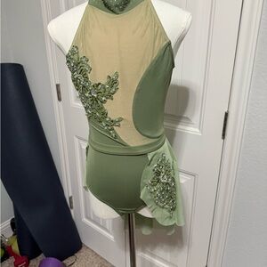 Green Kids Dance Costume